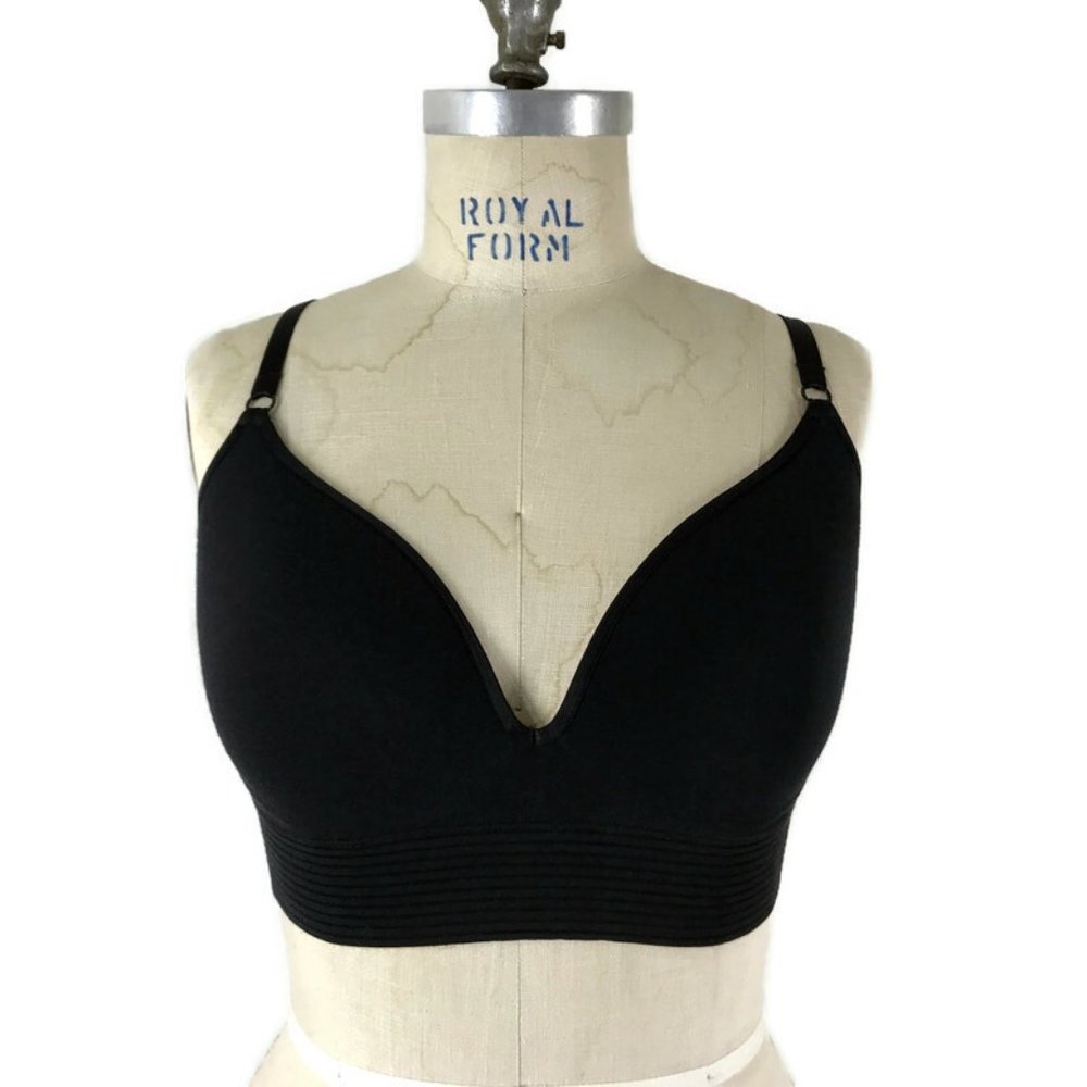 Jockey Comfort Bra XL Black Soft Cotton Bralette